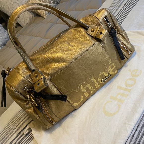 Chloe small leather duffel bag with dust bag - Picture 3 of 11